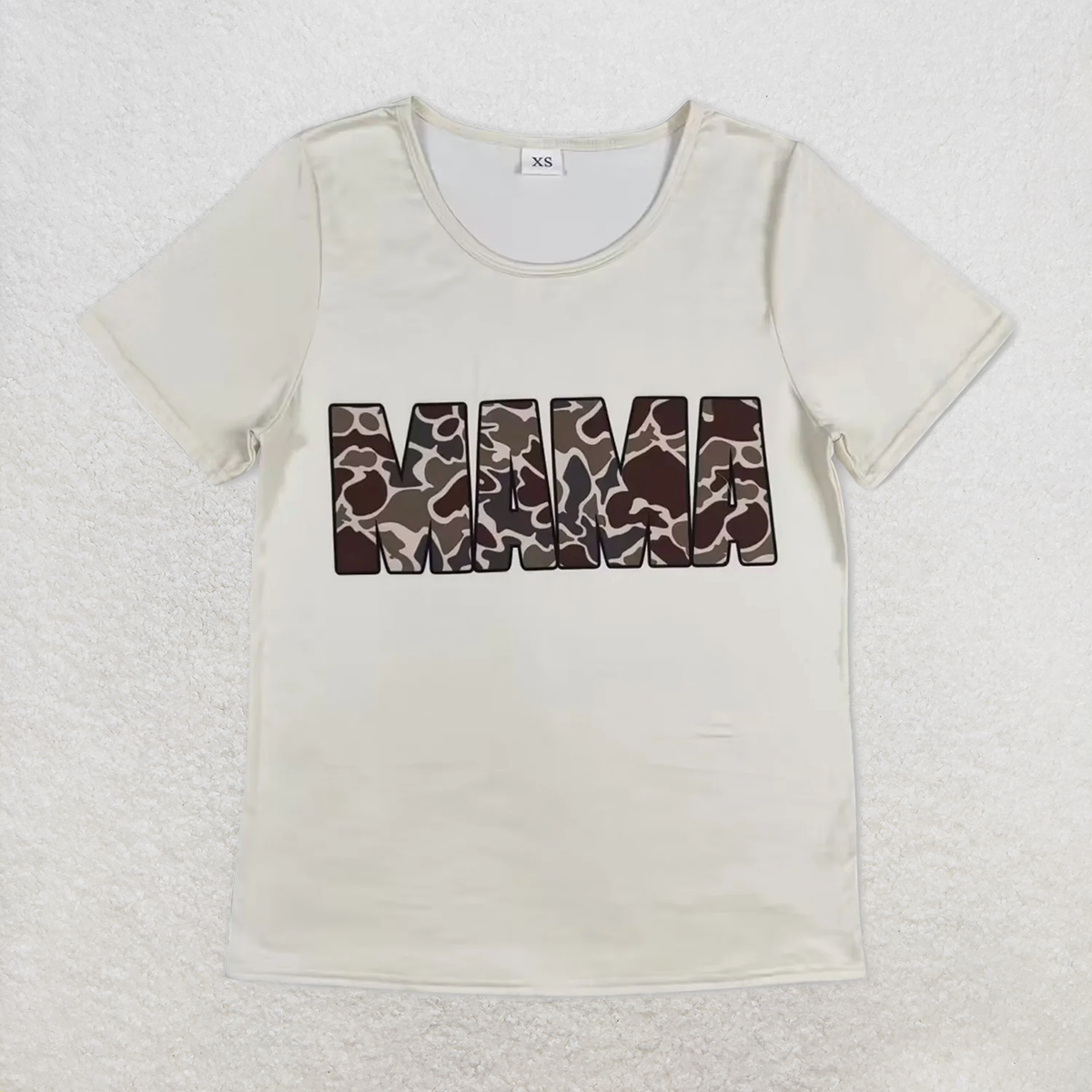RTS NO MOQ Adult Women Summer Tops GT0662 Mama Camo Short Sleeve Tee Shirts Tops