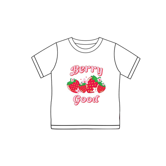 4.14 GT0963 Baby Girls Short Sleeves Strawberry Tee Shirts Top Pre order