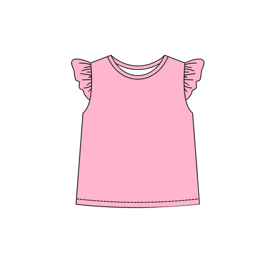 4.14 GT0964 Baby Girls Pink Flutter Sleeves Tee Shirts Top Pre order