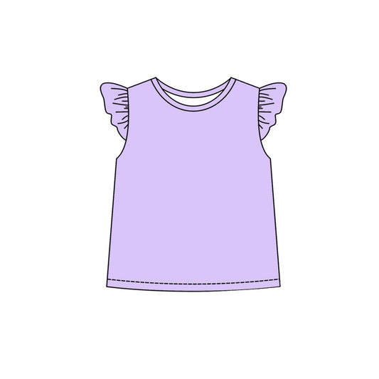 4.14 GT0966 Baby Girls Purple Flutter Sleeves Tee Shirts Top Pre order