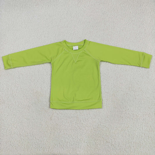 5.16 RTS NO MOQ Baby Girls Long Sleeve GT0971 Green Long Sleeves Yoga Shirts Tops
