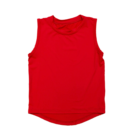 GT0981 4.1 Red sleeveless kids girls activewear top Pre order