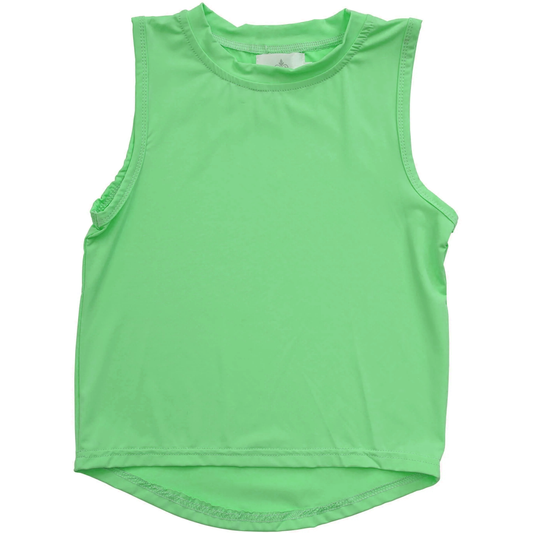 4.1 GT0985 Green sleeveless kids girls activewear top Pre order