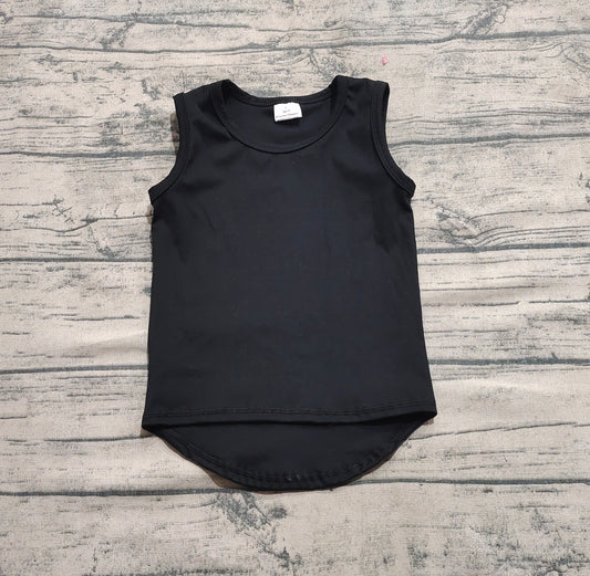 4.30 GT0987 Baby Girls Black Yoga Sleeveless Vests Top Preorder