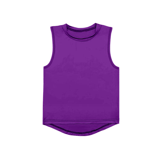 3.31 GT0996 Baby Girls Dark Purple Sleeveless Yoga Active Tee Shirts Tops Pre order