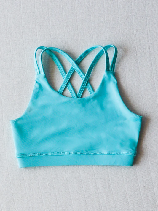 3.31 GT1008 Light Blue Baby Girls Tennis Bows Yoga Vest Tops Pre order