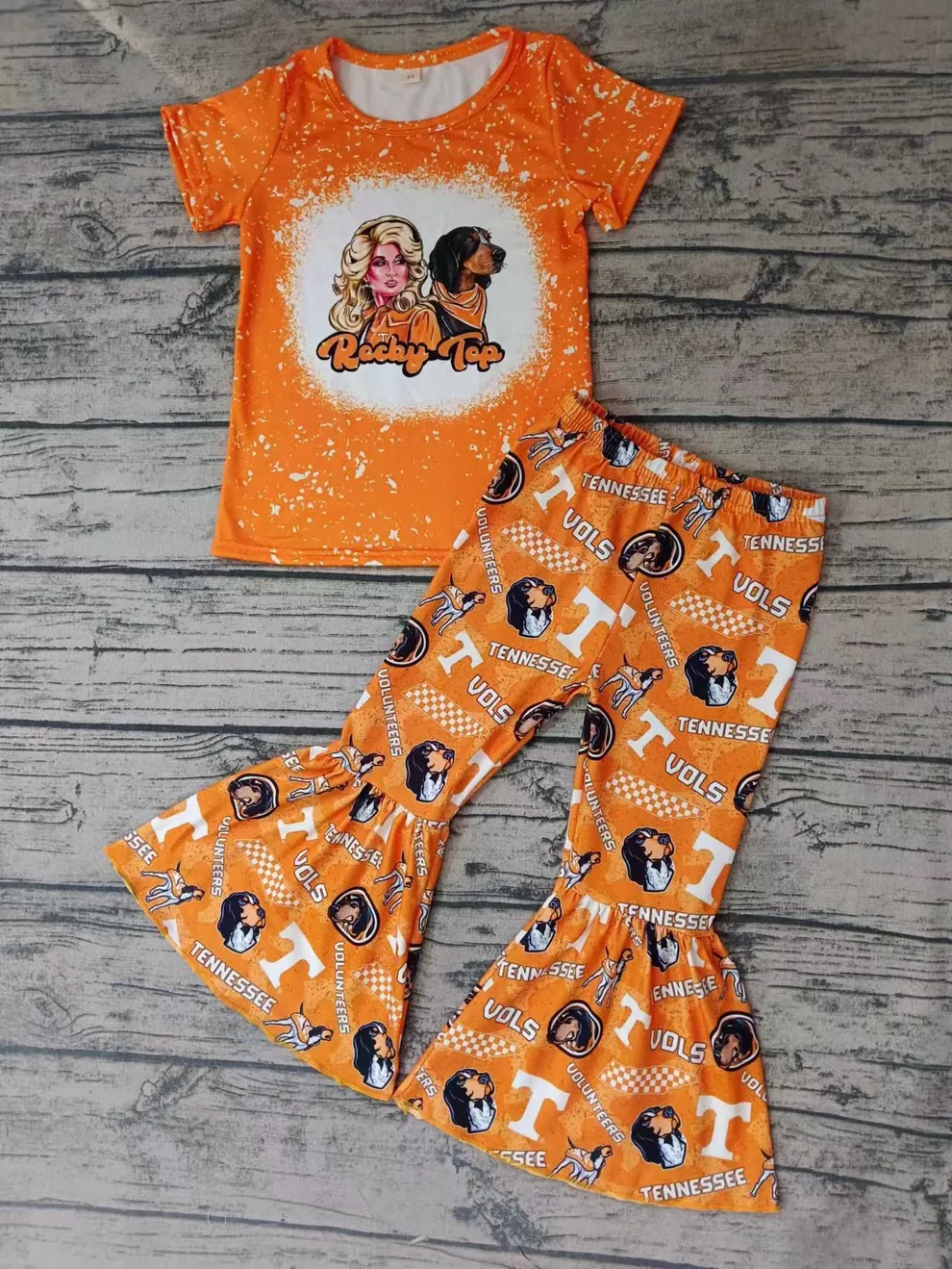 Tennessee Girls Bell Bottom Pants Set Preorder 5 MOQ