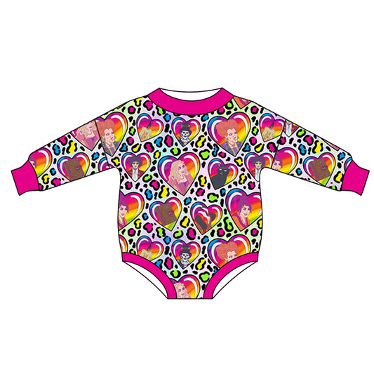 LR0940 pink baby girls long sleeve romper