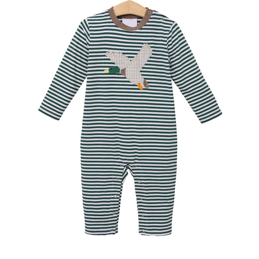 LR0963 duck baby girls long sleeve romper