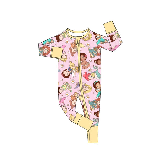 LR0968 princess baby girls long sleeve romper