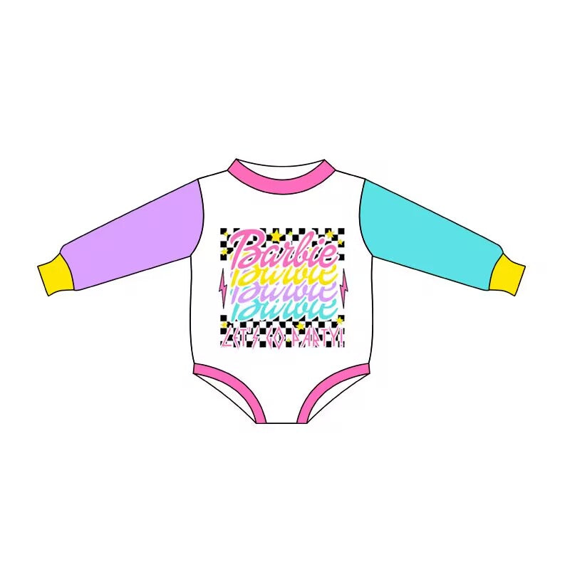 LR1003 cute baby girls long sleeve romper