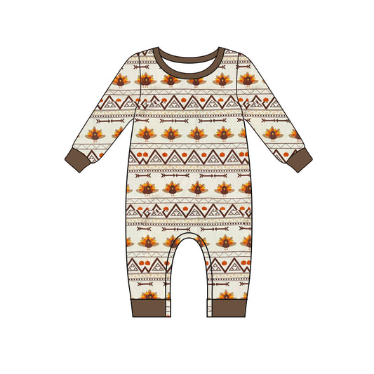 LR1011 Turley baby girls long sleeve romper