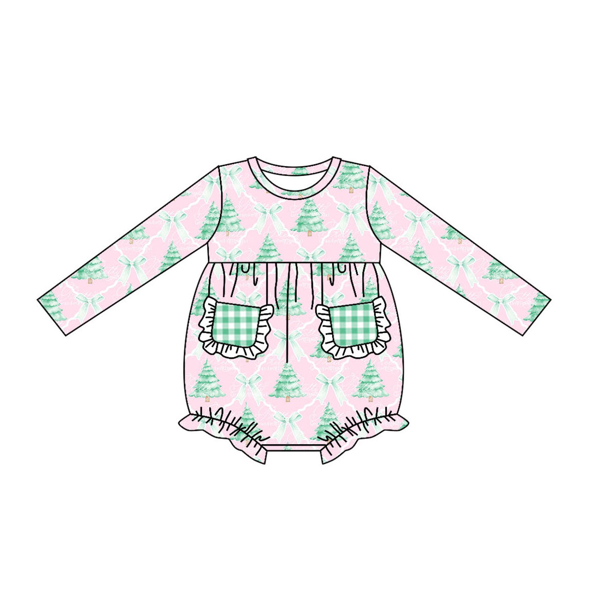 LR1018 pink cute baby girl long sleeve romper