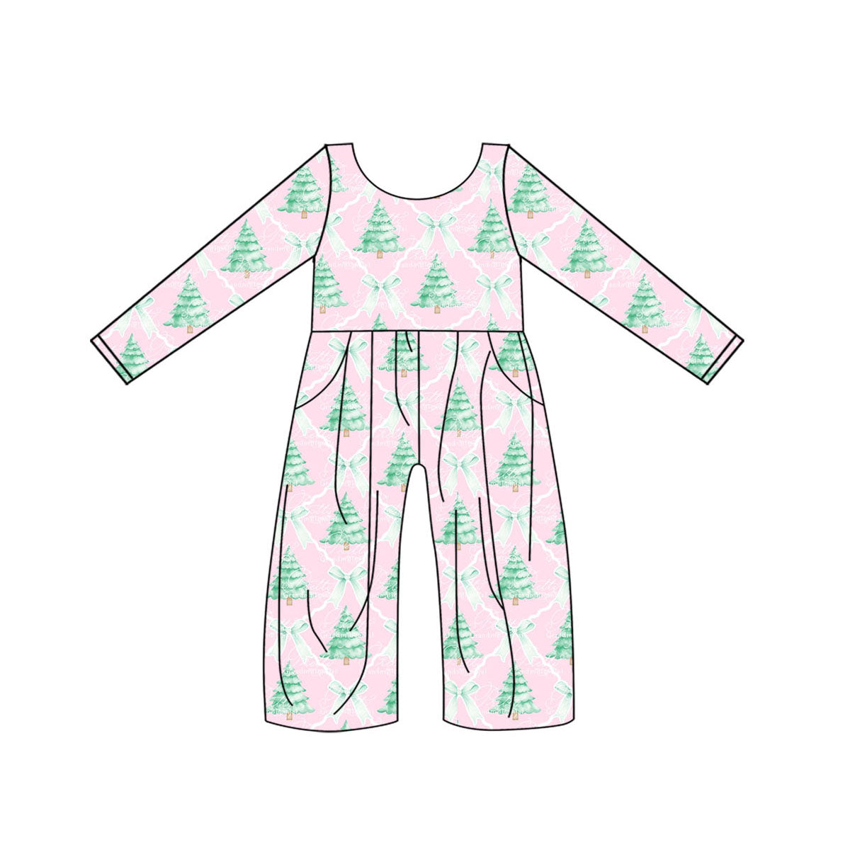 LR1020 Long Sleeve Kids Girls Jumpsuit