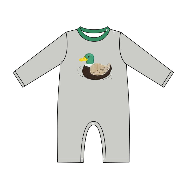 LR1027 duck cute baby long sleeve kid romper