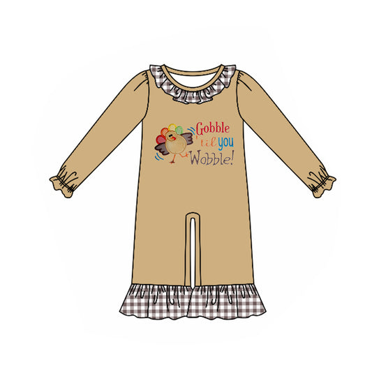 LR1049 Turkey cute baby long sleeve kid rompers