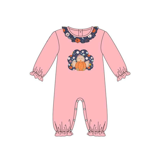 LR1065 Turkey design long sleeve cute baby long sleeve kid rompers