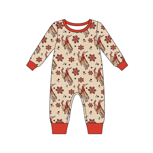 LR1076 Red long sleeve cute baby long sleeve kid rompers