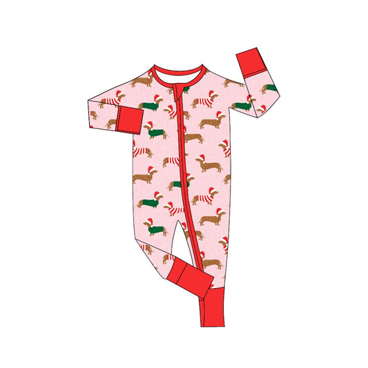 LR1081 Pink long sleeve cute baby long sleeve kid rompers