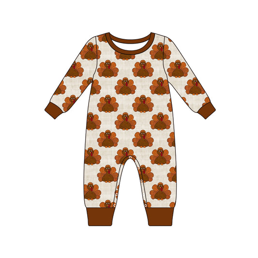 LR1095 Turkey Long sleeve cute baby long sleeve kid rompers