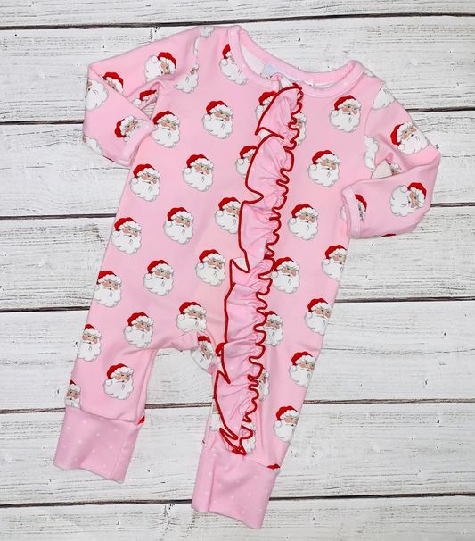 LR1099 Pink Long sleeve cute baby long sleeve kid rompers