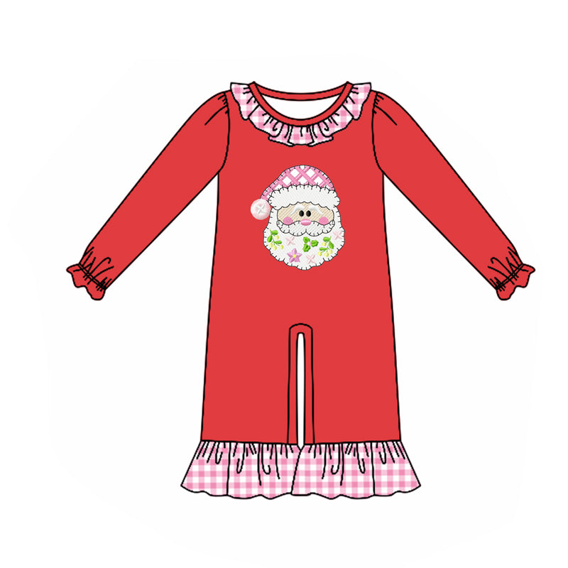 LR1170 Santa Cute Long sleeve cute baby long sleeve kid rompers