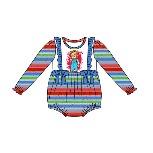 LR1175 Blue Cute Long sleeve cute baby long sleeve kid rompers