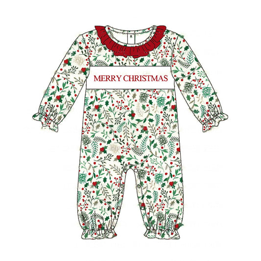 LR1176 Floral Cute Long sleeve cute baby long sleeve kid rompers