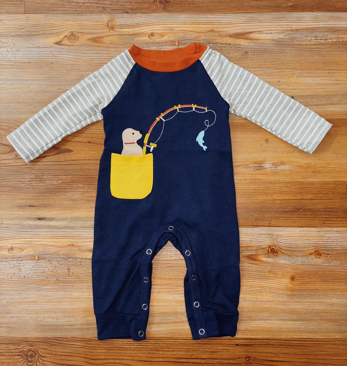 LR1179 Navy Blue Boys Cute Long sleeve cute baby long sleeve kid rompers