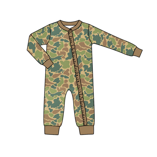 LR1202 Camo ruffle Cute Long sleeve cute baby long sleeve kid rompers