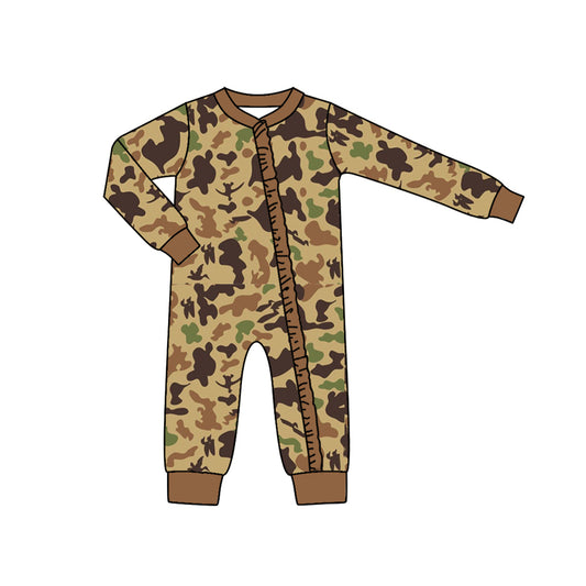 LR1204 Camo Cute Long sleeve cute baby long sleeve kid rompers