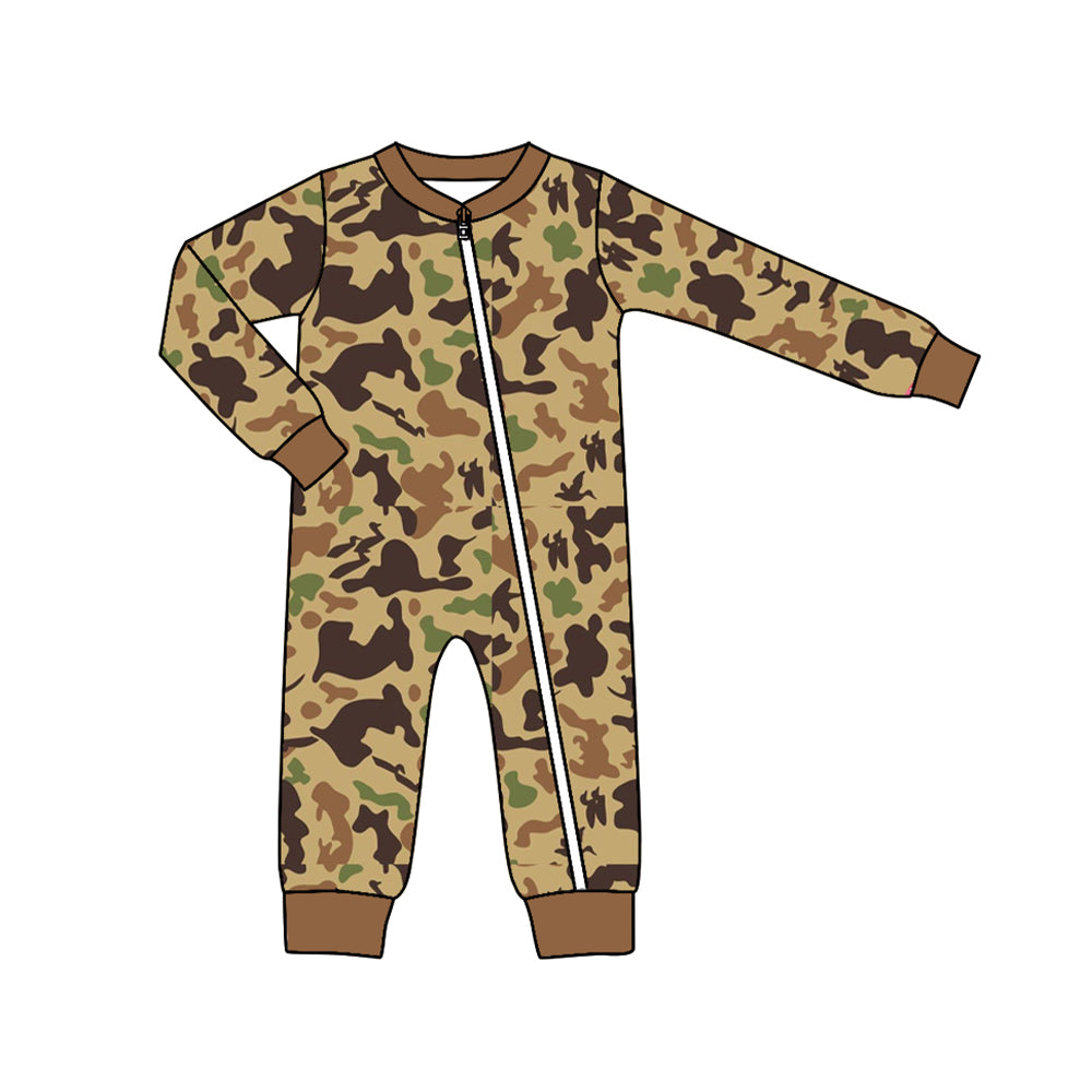 LR1205 Camo Long sleeve cute baby long sleeve kid rompers