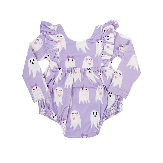 LR1206 Purple Long sleeve cute baby long sleeve kid rompers