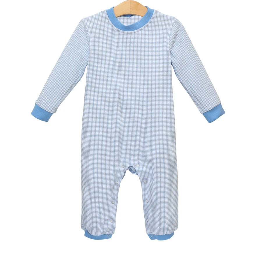 LR1216 Blue Cute Long sleeve cute baby long sleeve kid rompers