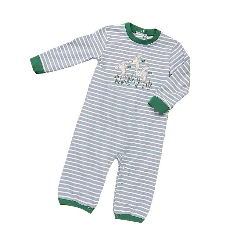 LR1217 Green Cute Long sleeve cute baby long sleeve kid rompers