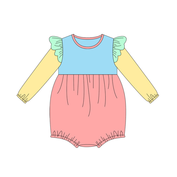 LR1230 Cute Long sleeve cute baby long sleeve kid rompers