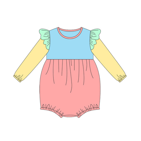 LR1230 Cute Long sleeve cute baby long sleeve kid rompers