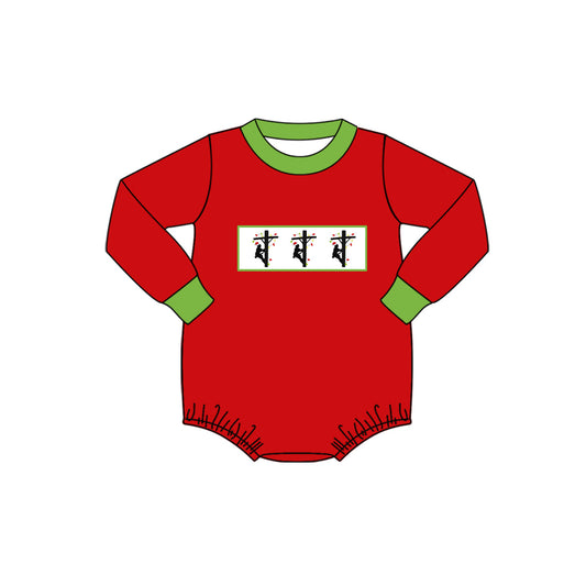 LR1233 Red Cute boy Long sleeve cute baby long sleeve kid rompers