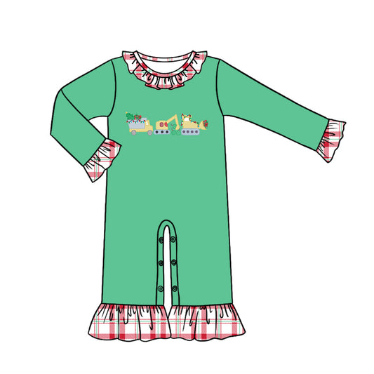 LR1234 Green Cute Long sleeve cute baby long sleeve kid rompers