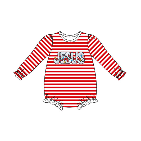 LR1242 Red Cute Long sleeve cute baby long sleeve kid rompers