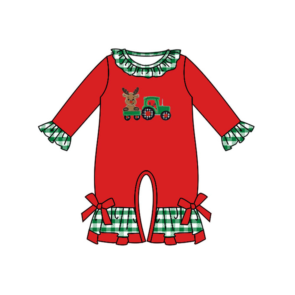 LR1261 Christmas Cute Toddler Long sleeve cute baby long sleeve kid rompers