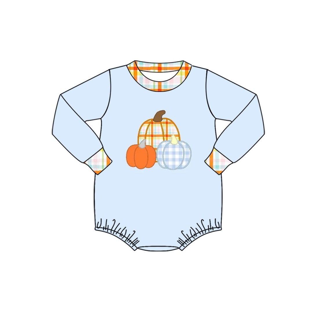 LR1270 Blue Cute Toddler Long sleeve cute baby long sleeve kid rompers