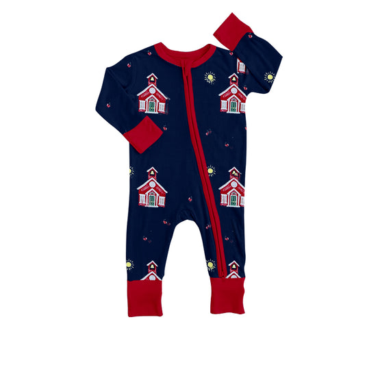 LR1273 Red Boy Cute Toddler Long sleeve cute baby long sleeve kid rompers