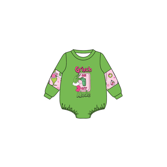 LR1274 Green Cute Toddler Long sleeve cute baby long sleeve kid rompers