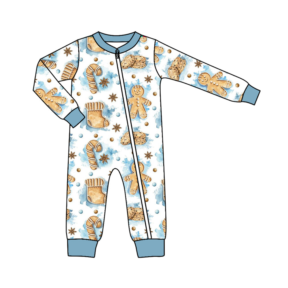 LR1276 Blue Boy Cute Toddler Long sleeve cute baby long sleeve kid rompers