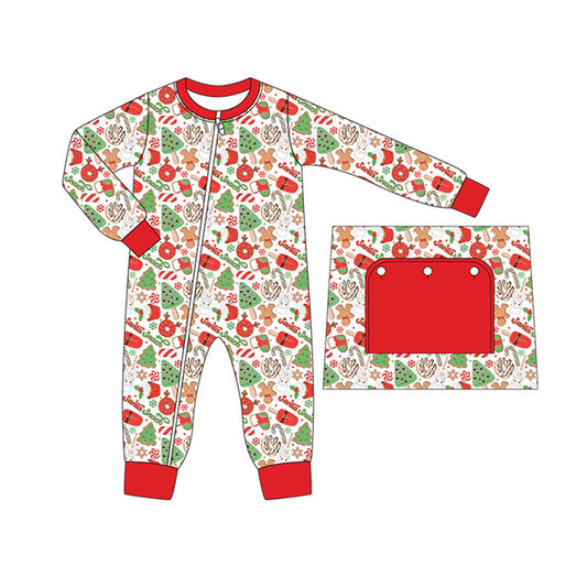 LR1291 Red Boy Christmas Cute Toddler Long sleeve cute baby long sleeve kid rompers