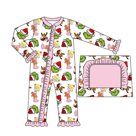 LR1336 Pink Cute Toddler Long sleeve cute baby long sleeve kid rompers