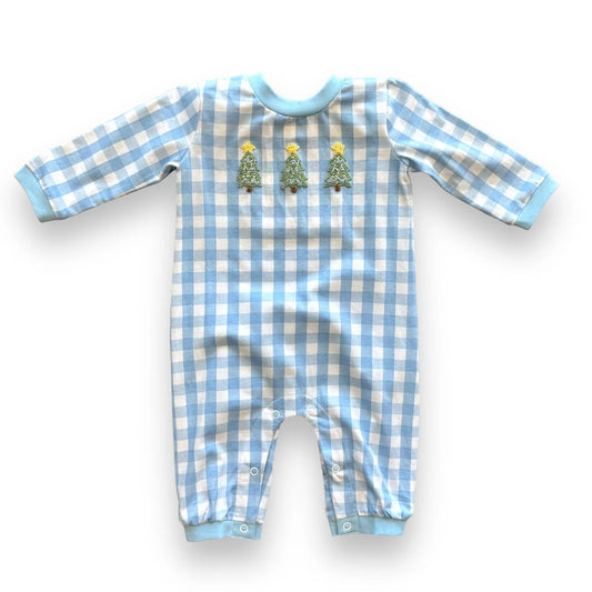 LR1366 Blue Boy Toddler Long sleeve cute baby kid rompers