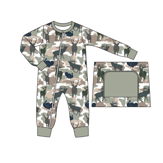 LR1382 Camo Boy Toddler Long sleeve cute baby kid rompers