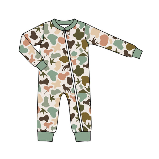 LR1387 Camo Boy Toddler Long sleeve cute baby kid rompers